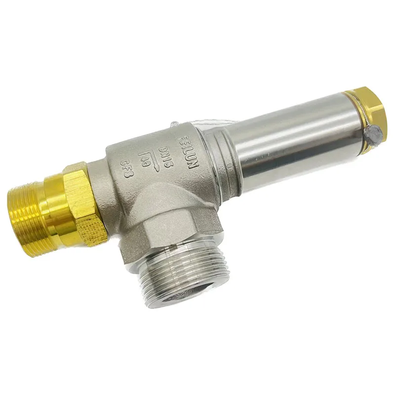 Cryogenic full lift safety relief valve in stainless steel for lng ln2 storage tank