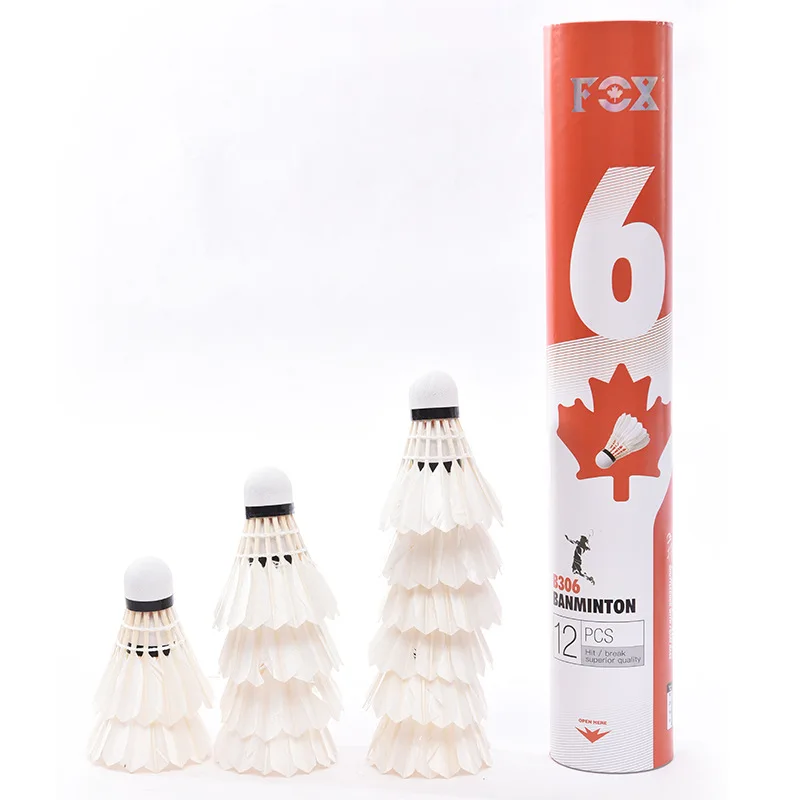 Professional Hot Sale High Quality Badminton Ball Shuttlecock White Goose Feather Sports Training Badminton Ball Shuttlecock