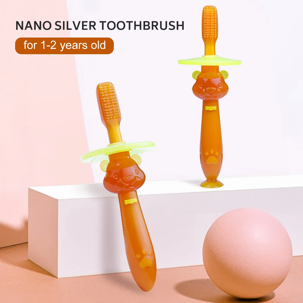 
High Quality Food Grade Nano Silicone Baby Toothbrush For Kids Cleaning Tooth 