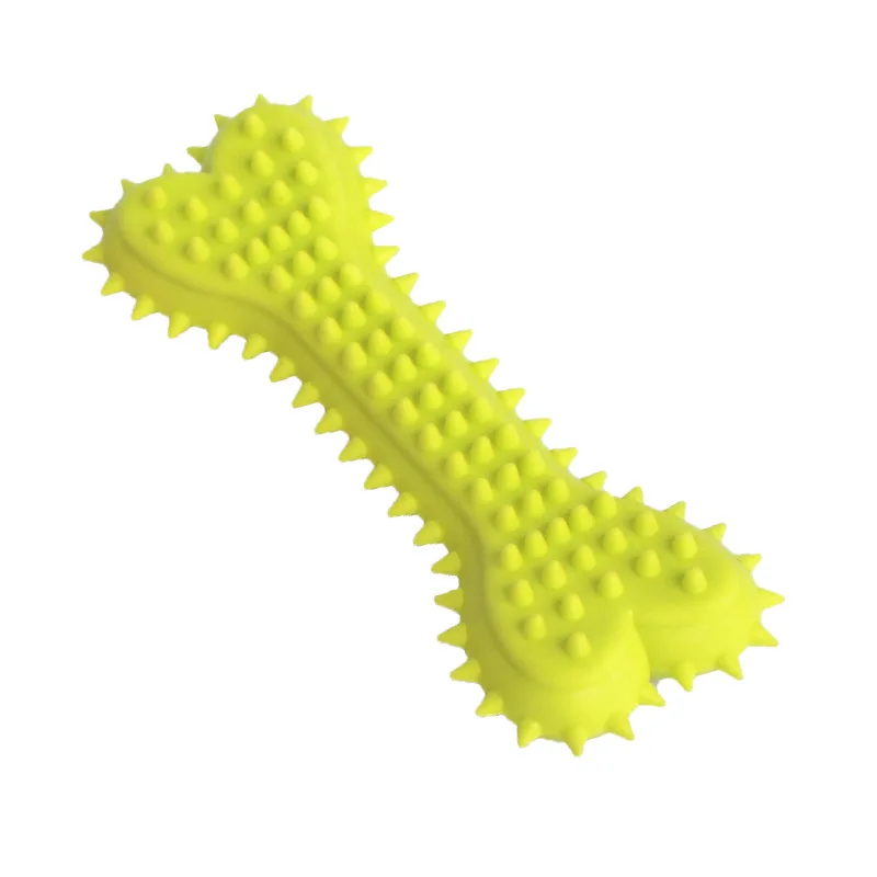 Manufacture Wholesale Cheap Dog Bone Toy Chew Toys TPR Rubber Durable Chew Spikes Design for Teething Ceansing Teeth Dogs