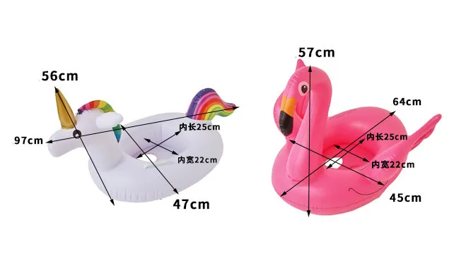 Hot selling Inflatable unicorn child baby Swim Float Seat
