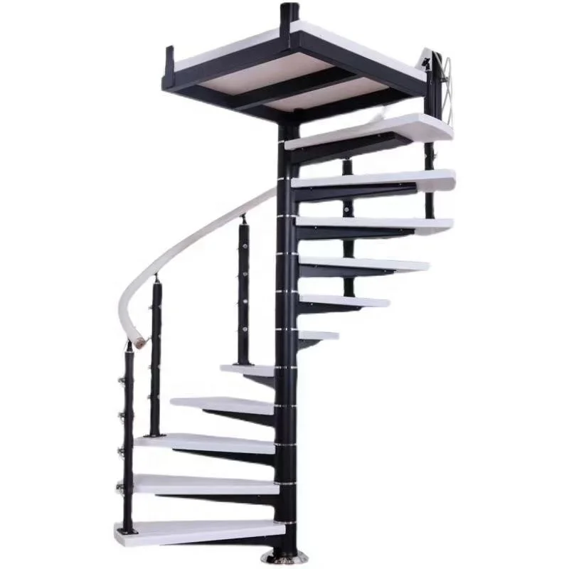 Винтовая лестница из стали и дерева под заказ, продажа металлических стальных лестниц, винтовая лестница (1600192771969)