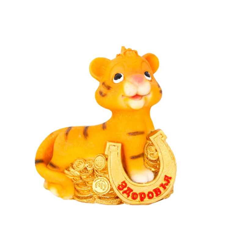 
Christmas Animal Statues Money Box Resin Ornament Tiger Shape Figurines Craft 
