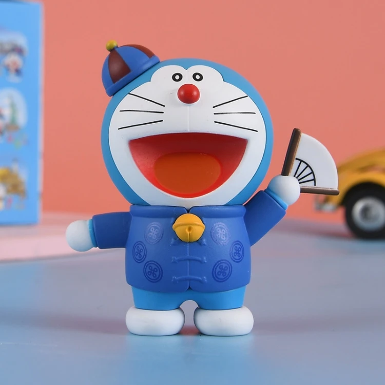 Promotional Gift cartoon Toy Doll Travel Round the World Doraemon Action Figure for gift