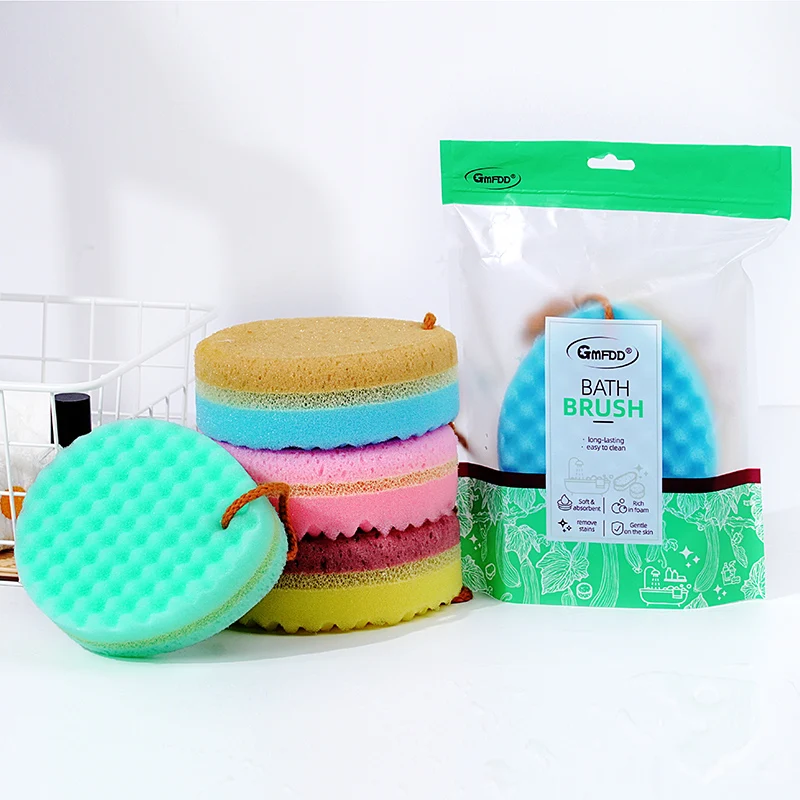 High Foam Body Shower Sponge Exfoliating Scrub for Bathing & Back Cleaning Bath Brushes Sponges & Scrubbers