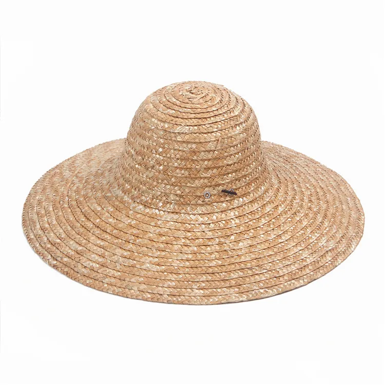 Оптовая продажа летняя уличная пляжная шляпа Пляжная Шляпа Унисекс соломенная с большими полями из пшеницы