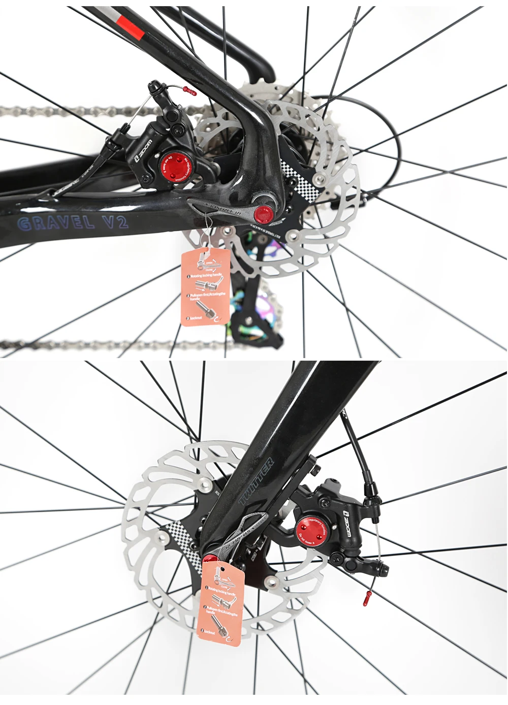 TWITTER Gravel V2 24 Speed Carbon Fiber Road bicycle Gravel Bike 700C roadbike