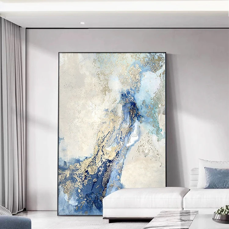 Custom Wholesale Modern Abstract Style Home Hotel Project Artwork Decorative Textured Paintings Wall Painting Canvas Wall Art
