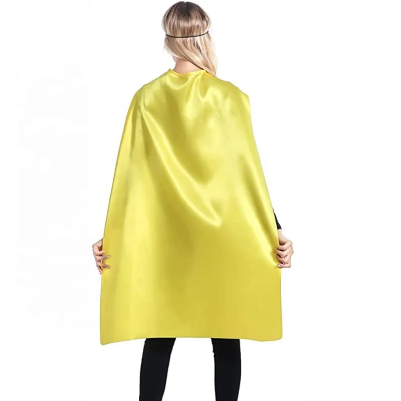 2025  New Adult  Super Man Cape for Adults Superhero Capes for Adults Satin Costume Cape Adjustable  velcro