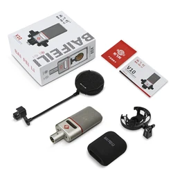 BAIFEILI V10 Professional Studio Condenser Microphone 34mm Large Diaphragm Mic