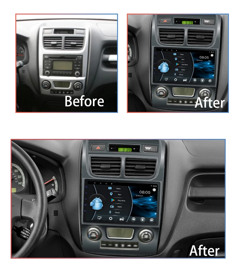 Bosstar 9 inch Car Multimedia System Dvd Player For Kia Sportage 2007 Auto Music Radio GPS Navigation