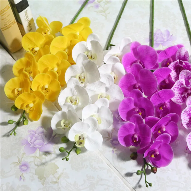 European Style Plastic Real Touch Phalaenopsis High Quality Butterfly Orchid Fresh Flower Accessories Wedding Home Party