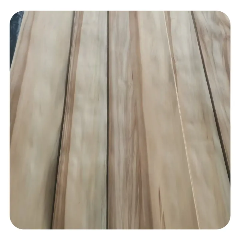 Factory Wholesale  0.55Mm Satin Walnut  Veneer Sheets Smoked  Face Veneer Red Gum Veneer Mdf  Panel