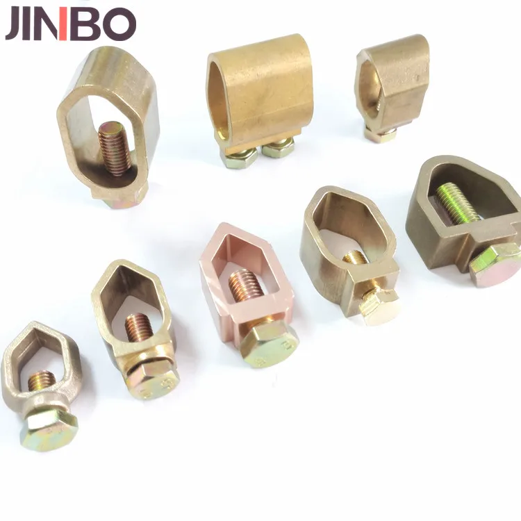 Jinbo lightning protection grounding rod clamp electrical cable joined earthing clamps