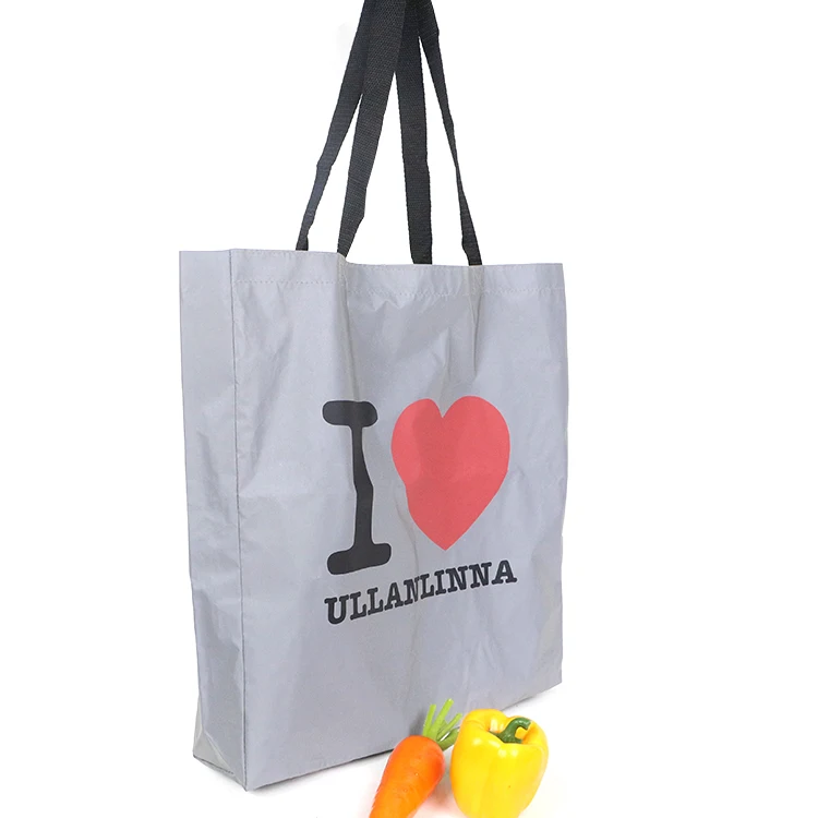 Night Reflection with High or low fabric eco friendly reflective shopping bag