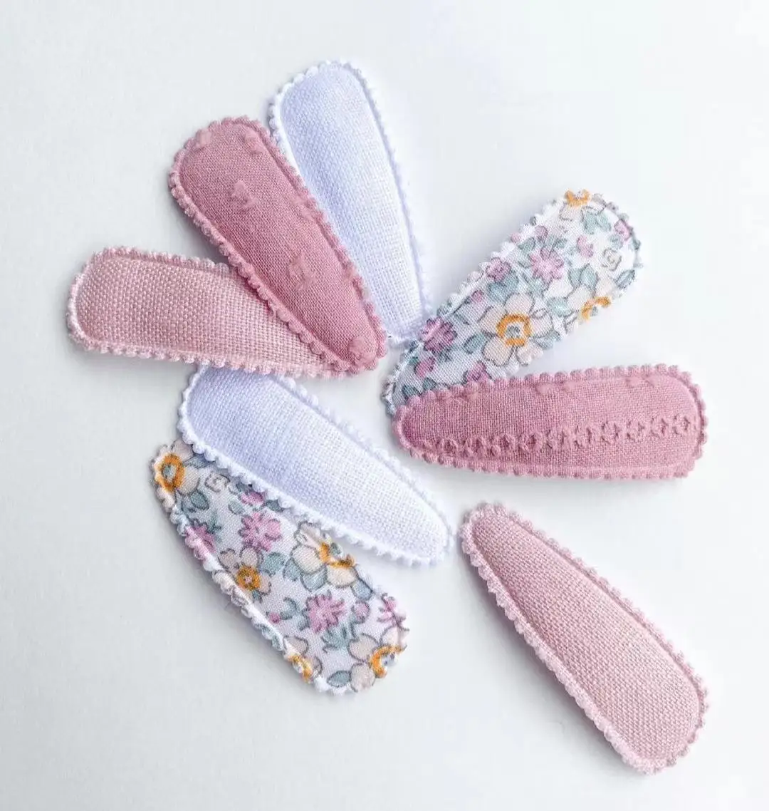 Girls embroidery hair clips baby snap clips floral hairpin girls hair bobby pin