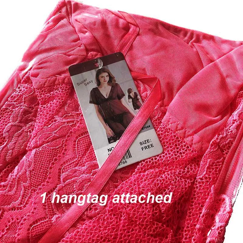 Sexy lingerie ladies perspective sexy strap lace nightdress suit