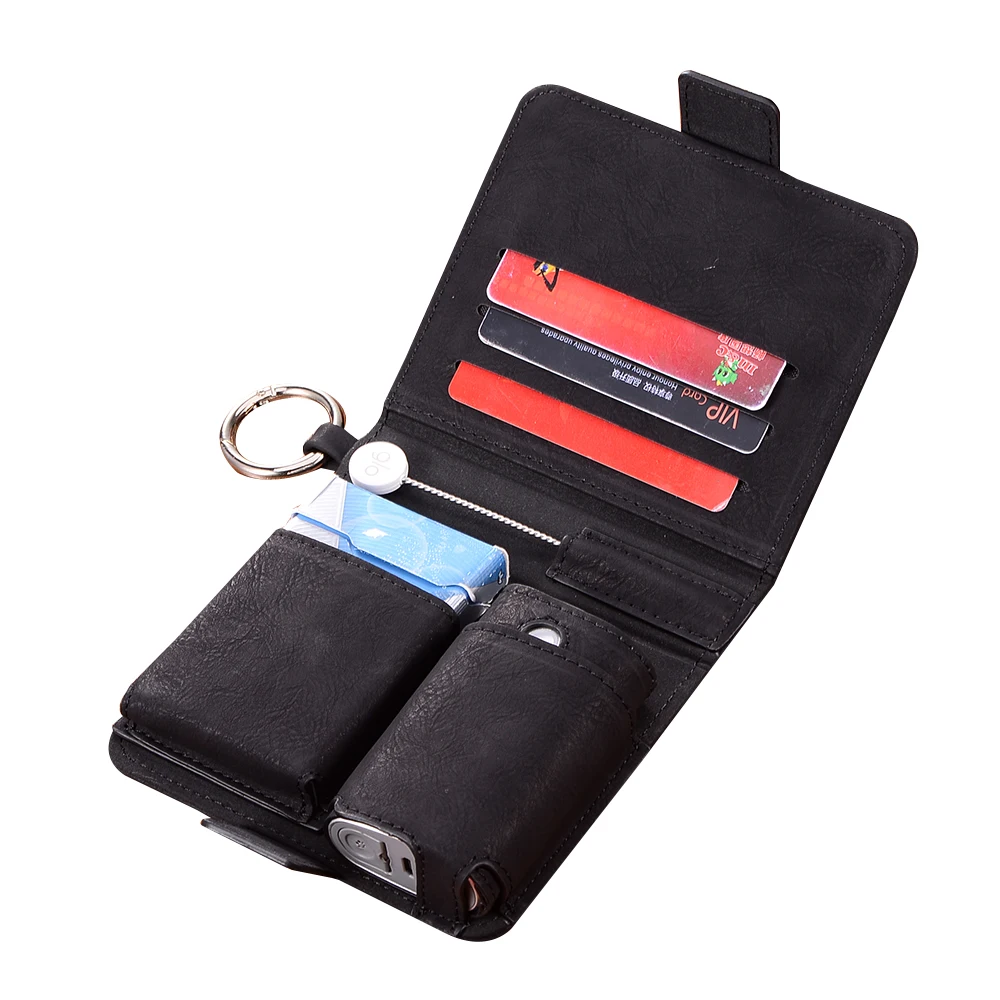 
Electronic Cigarette Leather Wallet Bag With Card Holder Case For GLO For IQOS 