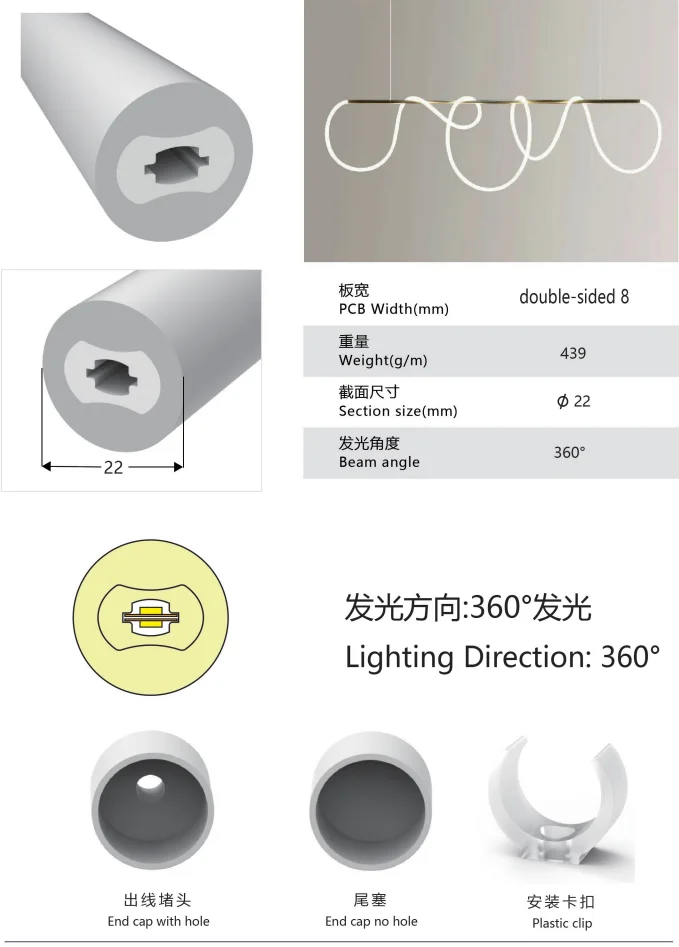 Building light strip Dynamic pixel RGB 360 Degree LED Neon Flex tube Strip light facade lighting outdoor neon flex