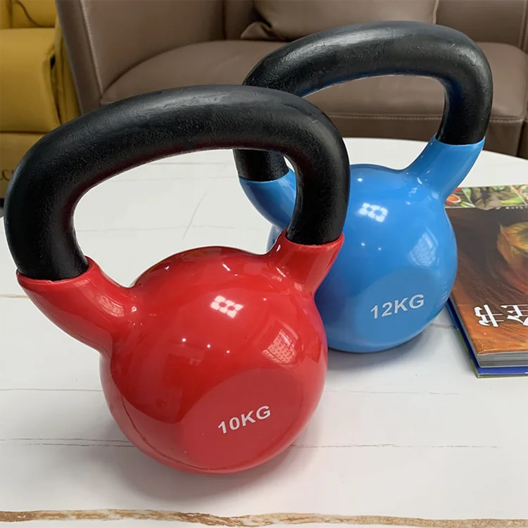 China custom fitness vinyl kettlebell weight gym equipment free weights kettlebell set for bodybuilding