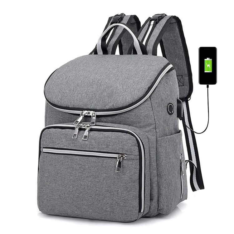 
Luxury travel waterproof usb charging port baby diaper bag backpack with insulated bottle Mummy Bag 