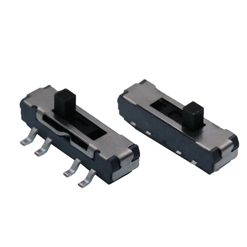 Factory price mini slide type dc 12v 0.3a 4 pin 4pdt vertical dip switch datasheet  2.54mm pitch dip miniature slider switch