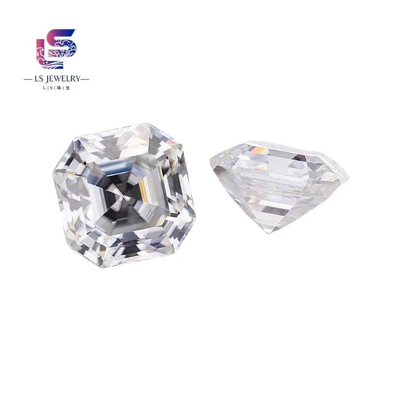 Wholesale Asscher Brilliant Cut Moissanite Stones Diamonds VVS White D Color Loose gra Moissanite In Loose Gemstone