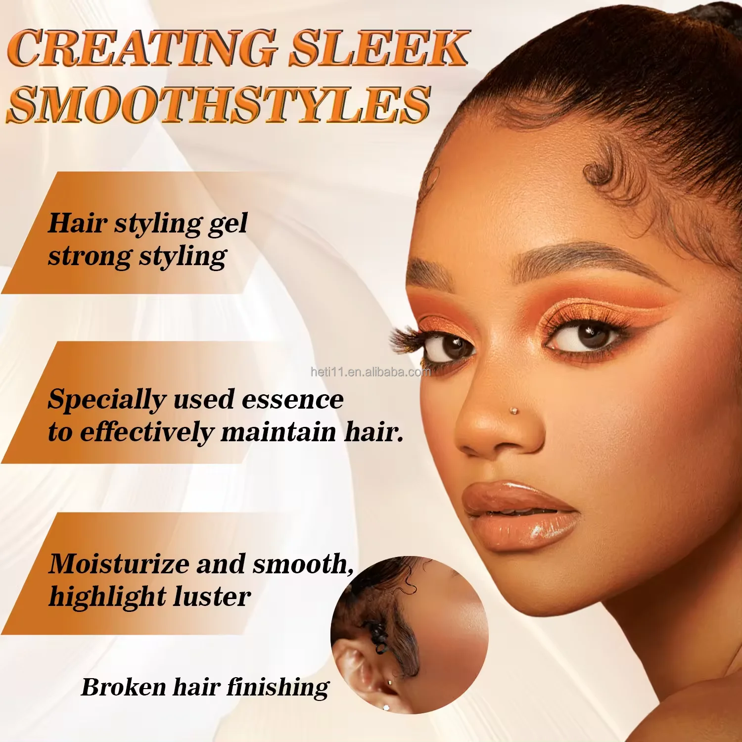 Lock all day extra hold braiding gel  Hair styling Twist locked edges Braided hair gel supplier Shine and jam ge