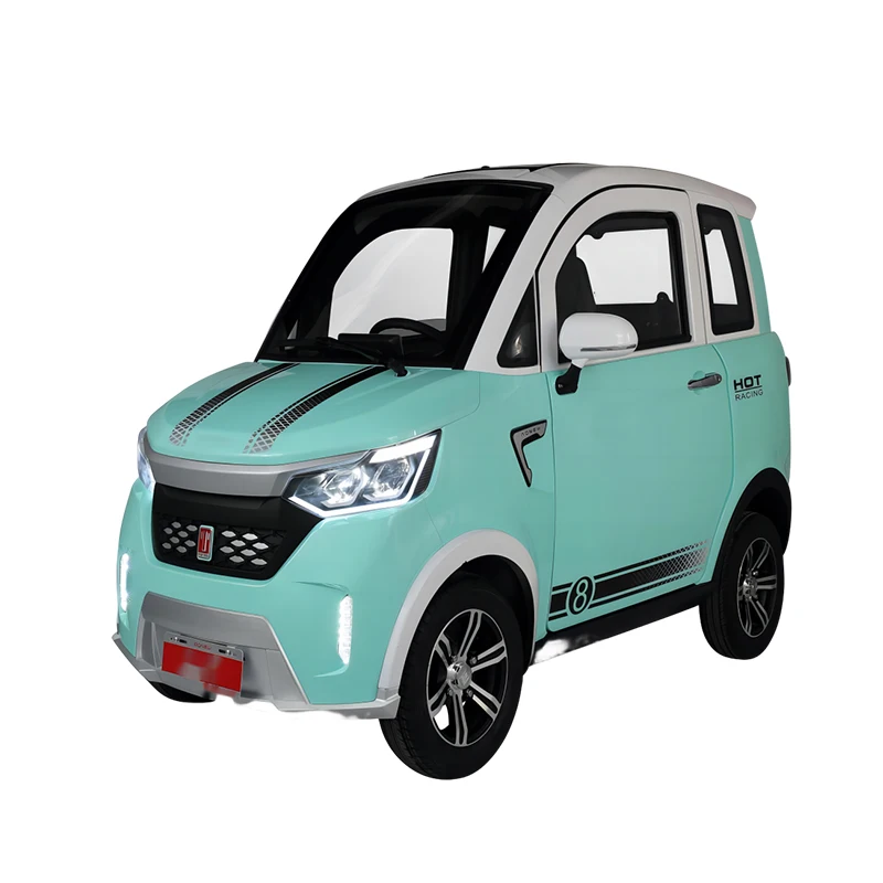 Enclosed EEC COC 2200W high power long range electric 4 Wheel car for passenger