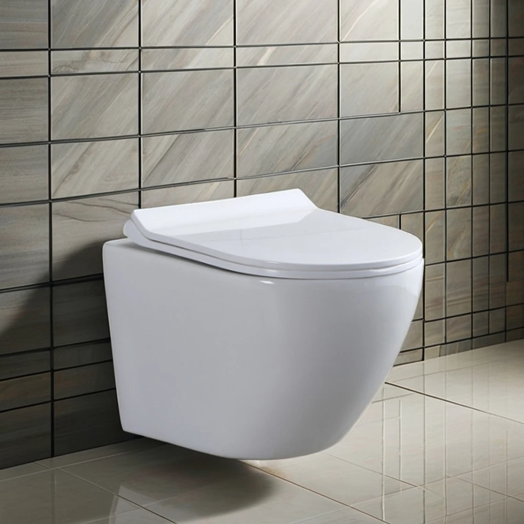 Bathroom Wall Hanging Ceramic Toilet WC Floating Wall Mounted Toilette Suspendue Rimless Wall Hung Toilet