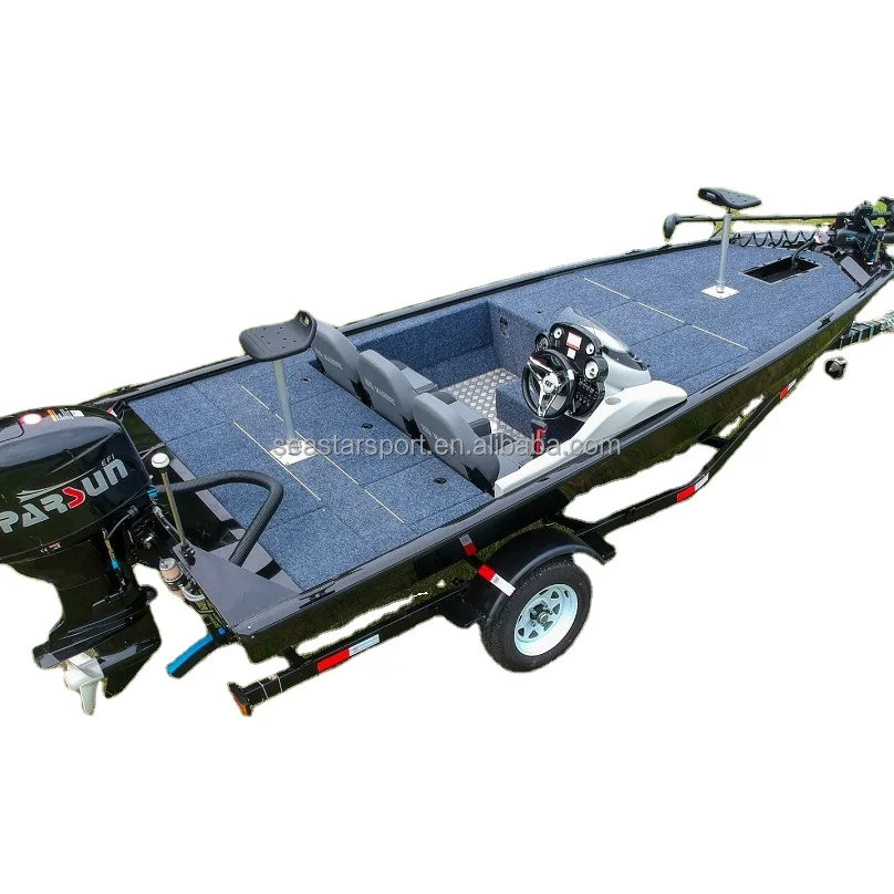 New Fashion Outdoor Two Person Bass Boat welded aluminum Bass Boat with Motor