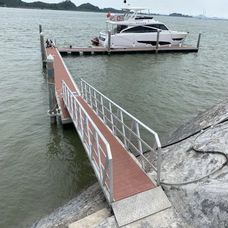 Marine Gangway Ladder High Quality Aluminium Frame Jetty Gangway With Ramp