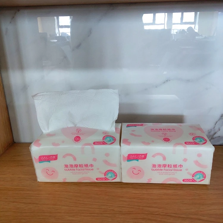 Custom 14.5 Gsm 2 Play Facial Tissue Hotel Kitchen Paper Facial Tissue