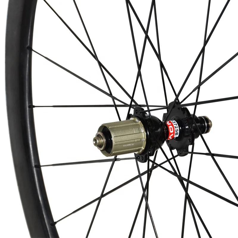 GoFast Hot Selling Road Bicycle Rim Brake Disc Brake Novatec 271 372 Hubs 23mm Width 40mm Depth Tubeless Carbon Road Wheelset