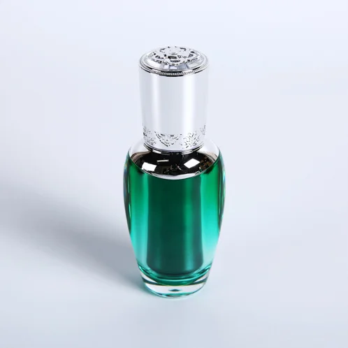 Factory Popular Customized Cosmetics Packaging PMMA Retro Luxury Orchid Face Cream Jar Lotion Essence Bottle Set