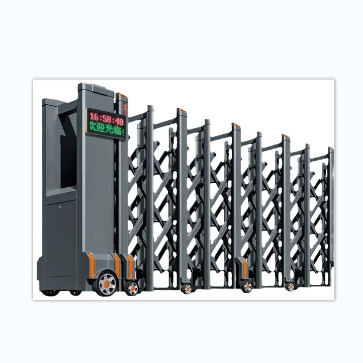 High quality stainless steel electric retractable door school gate aluminum alloy automatic retractable door villa security door