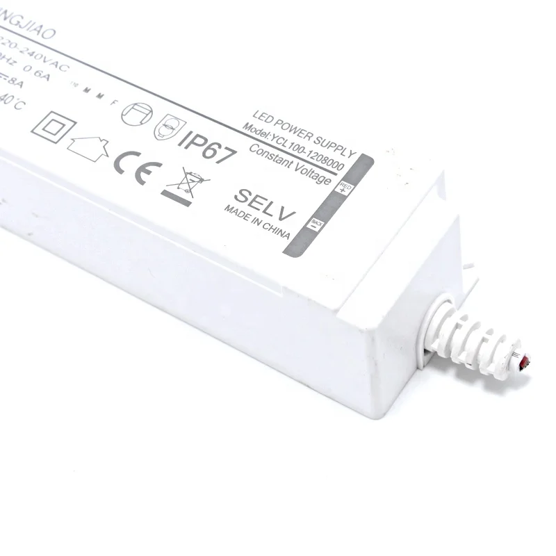 Plastic Housing Constant Current LED Driver 100W OEM Factory IP67 IP68 LED Lighting Power Supply