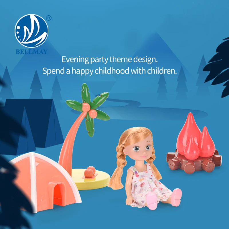 Bemay Toy  Educational Pretend Toy Outdoor Bonfire, Dinner Play House Family Series Toy for Kids