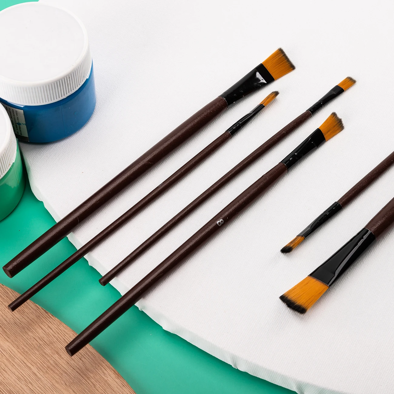 1/2 дюймов плоская яркая кисть для рисования Премиум качество синтетический соболиный ворс акриловой акварельной масляной живописи