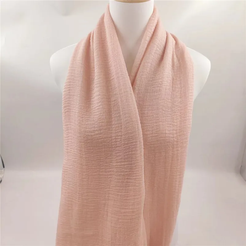 wholesale factory price cotton crinkle scarf hijabs shawl crinkle bubble crinkle hijab cotton ready colors provide