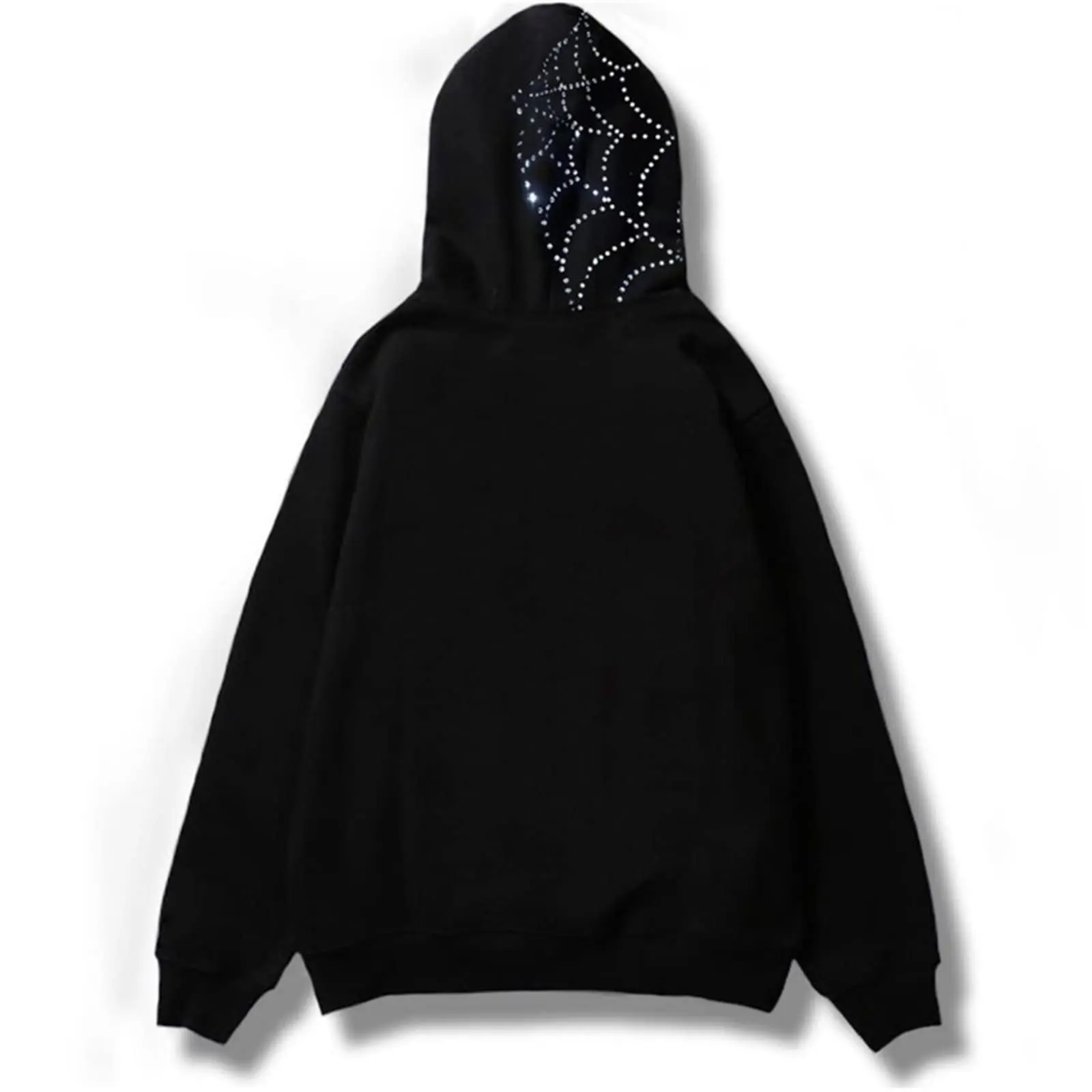 Dcy 2024 New Products Blank Black Full Zip Up Hoodies Unisex Full Zip Up Hoodie Custom Rhinestone Mens Zip Up Hoodie