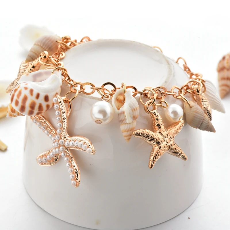 New shell starfish conch fashion beach bracelet Bohemian bracelet
