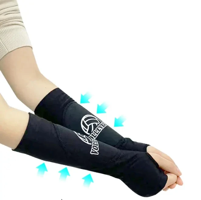 Hot Selling Volleyball Arm Sleeves Passing Hitting Forearm Sleeves With Protection Foam Pads And Thumb Hole