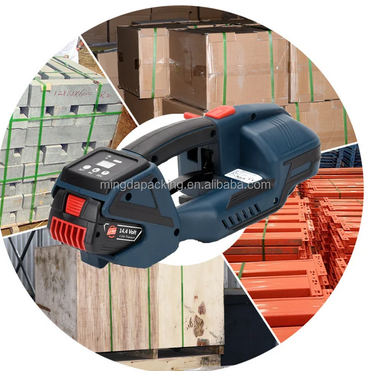 V2 Handheld Electric Strapping Machine 3200N Max Tension Hand Packing Machine Wrapping Tools for PP PET Belts