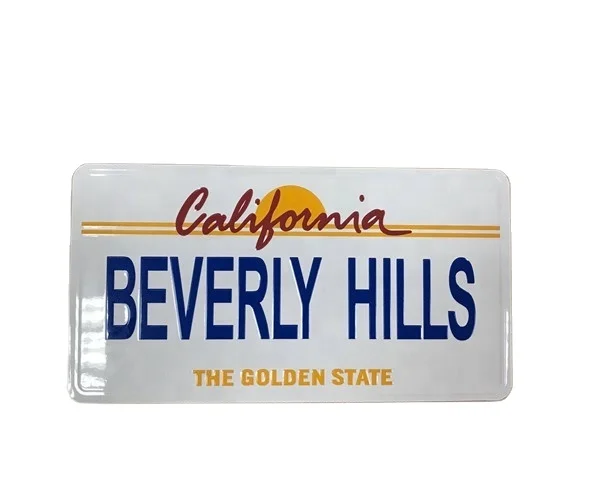 Decorative 3d embossed aluminum metal car license plate number plate