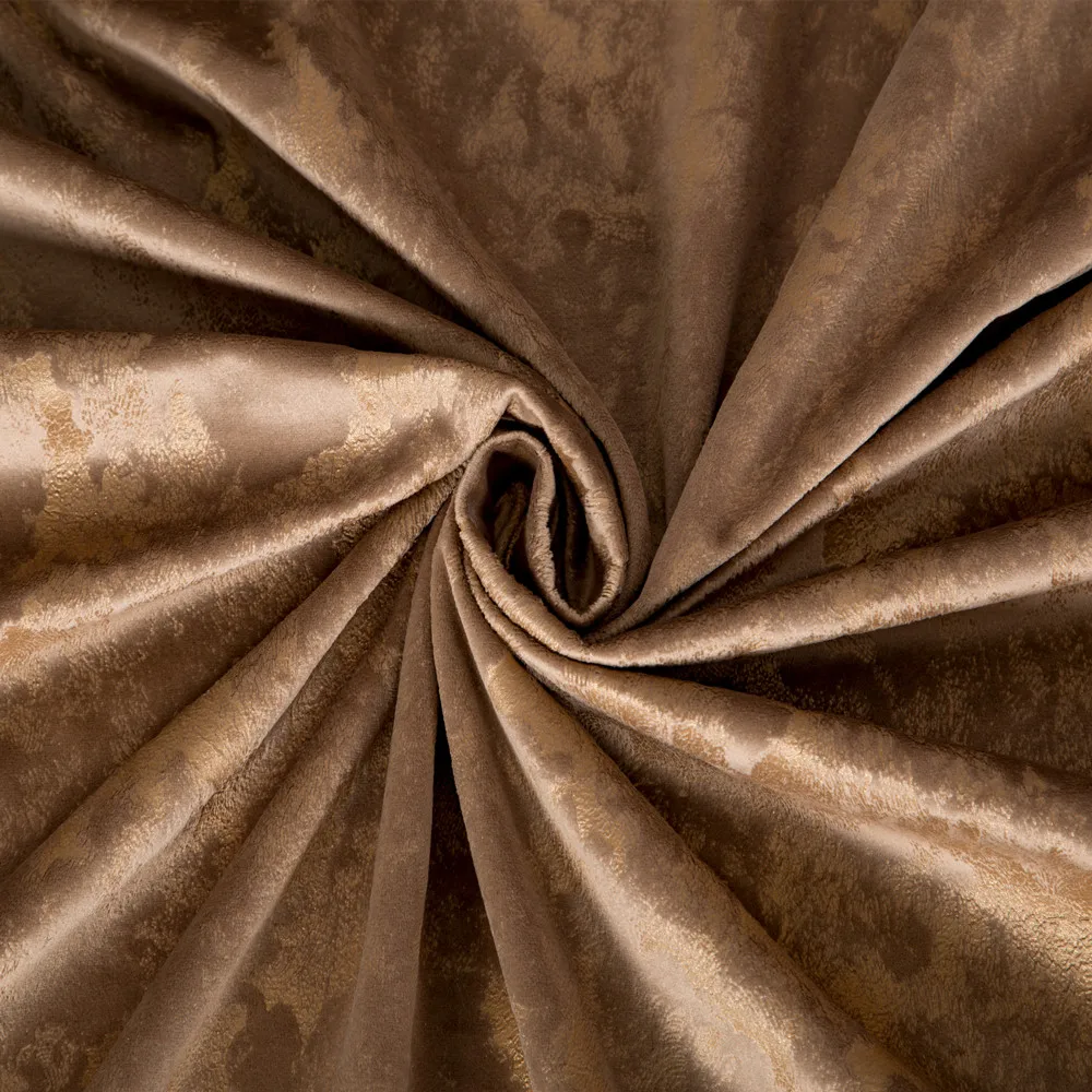 Luxury 3D printed gold velvet  thermal properties keeps warm noise reduction with 8 eyelets cortinas blackout for bedroom
