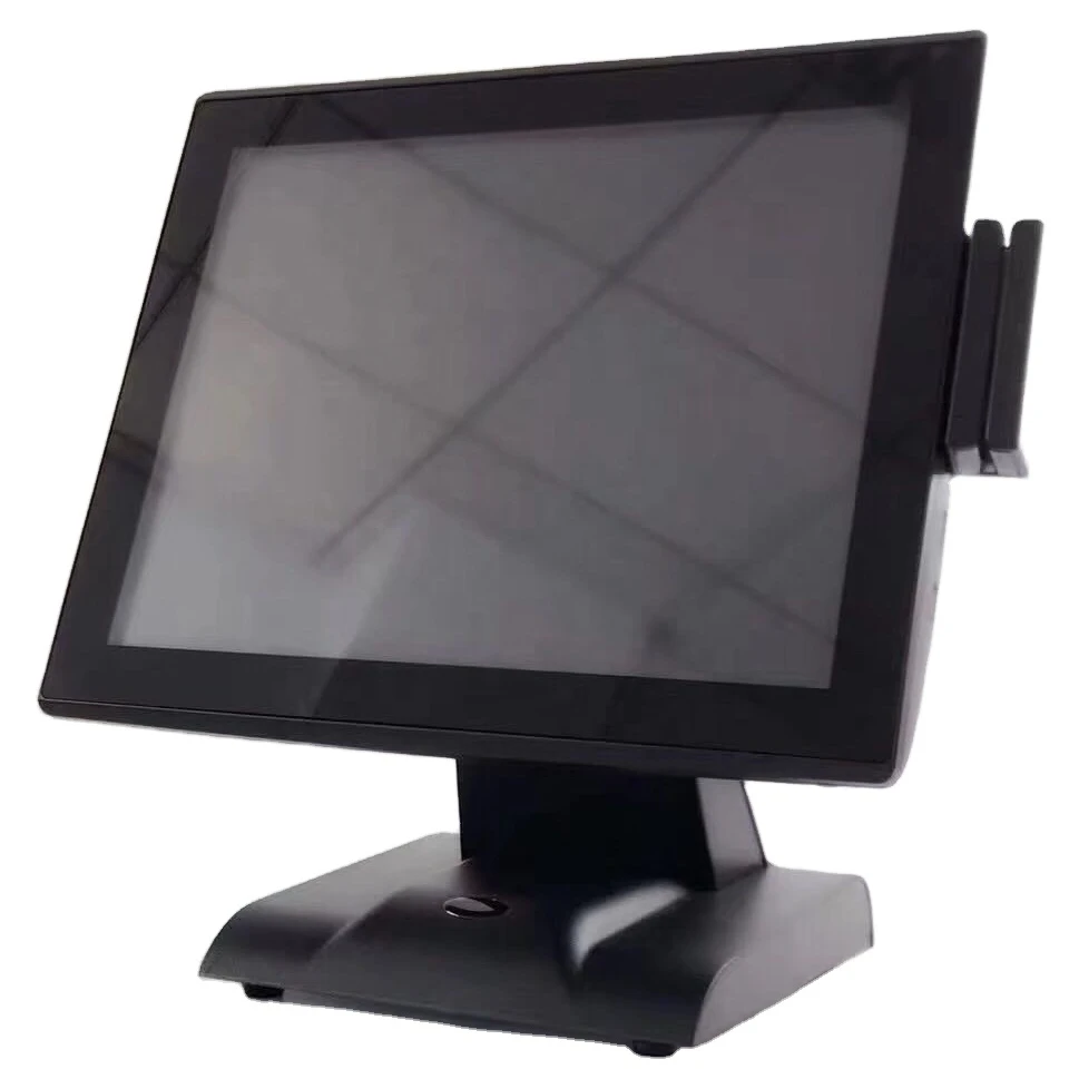 Черный 15 дюймов дешевые pos сенсорный экран pos машина для настенное крепление емкостный сенсорный экран