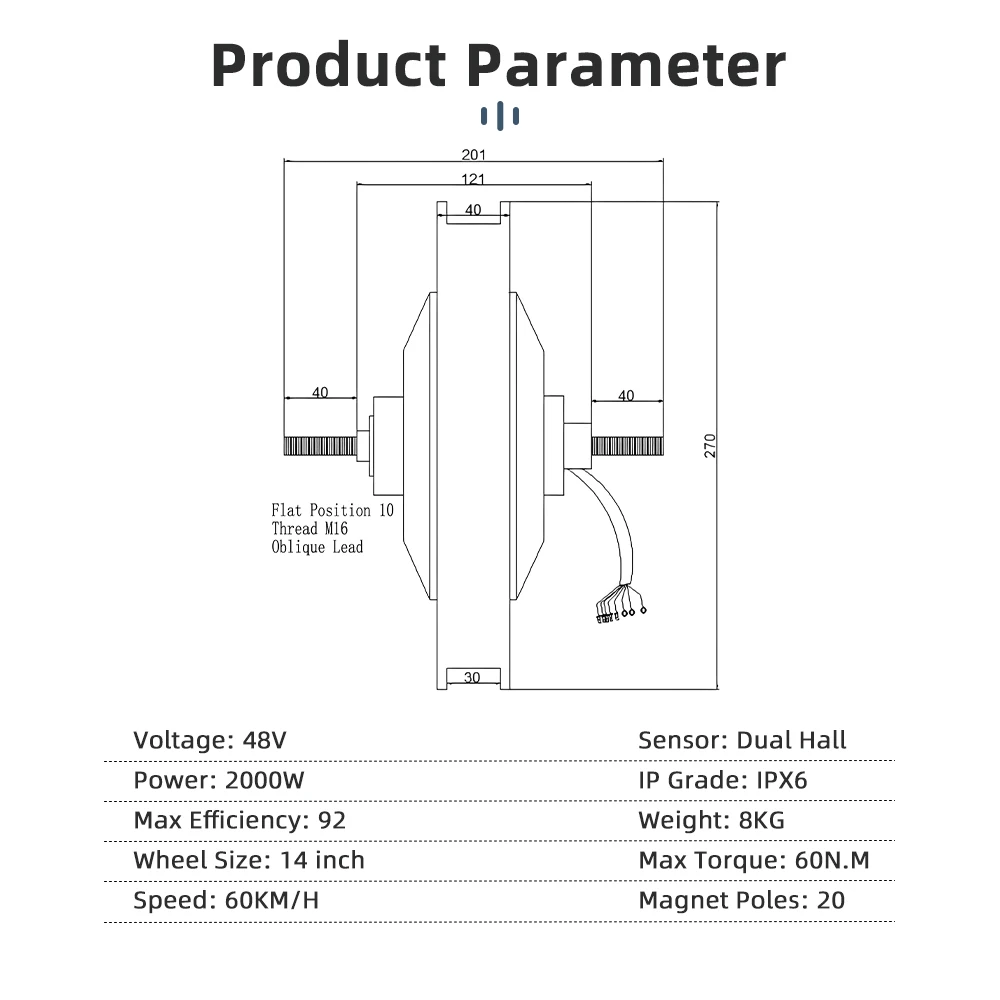 Hot Selling 2000w Bicycle 48v DC Electric Brushless Rear Drive 14 inch Hub Motor for Ebike