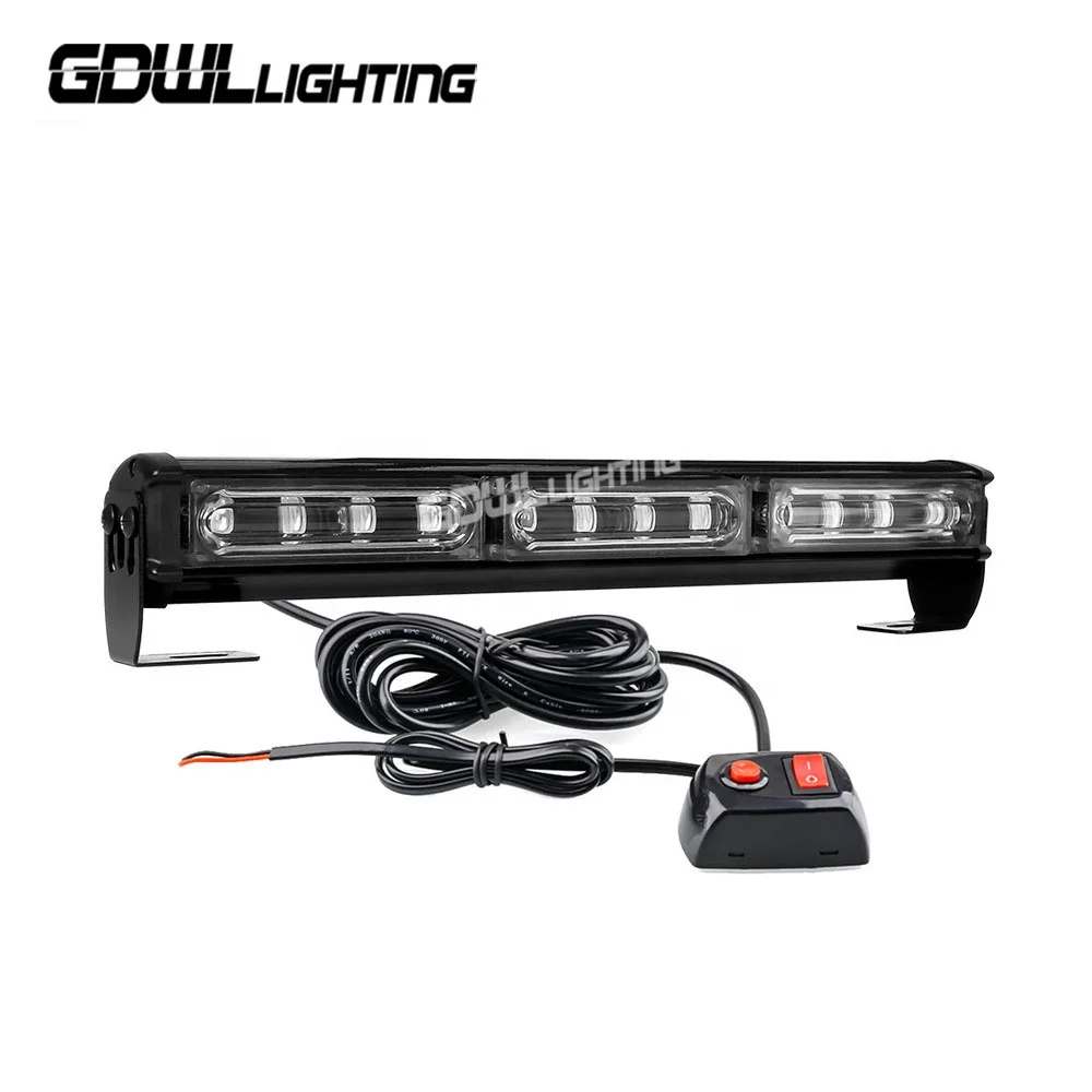 EMERGENCY 12/24V linear lens amber led traffic advisor warning directional strobe lightbar