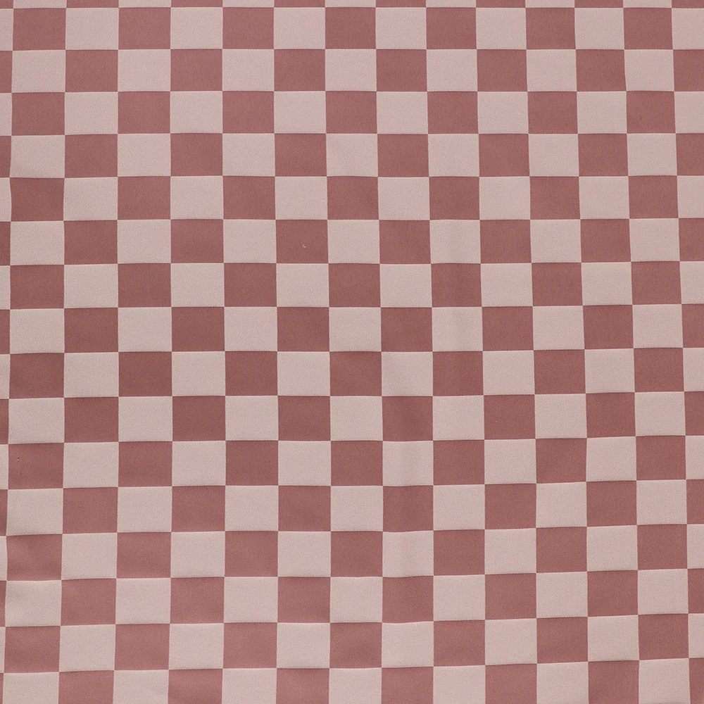 
Quick delivery stylish woven garment 4 way stretch polyester silk satin check fabric 